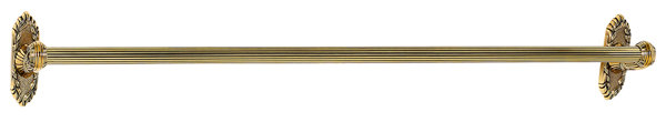 Ribbon And Reed Wall Mounted Towel Bar, Polished Antique