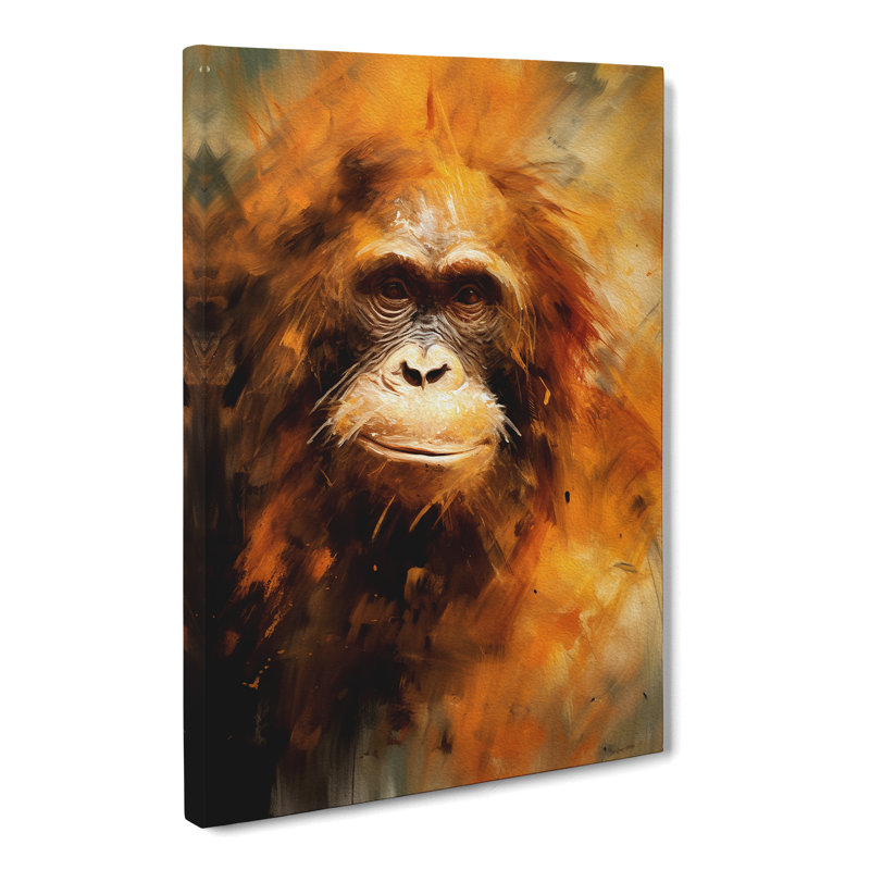 Orangutan Gestural - No Frame Print, 60cm H x 40cm W x 3cm D