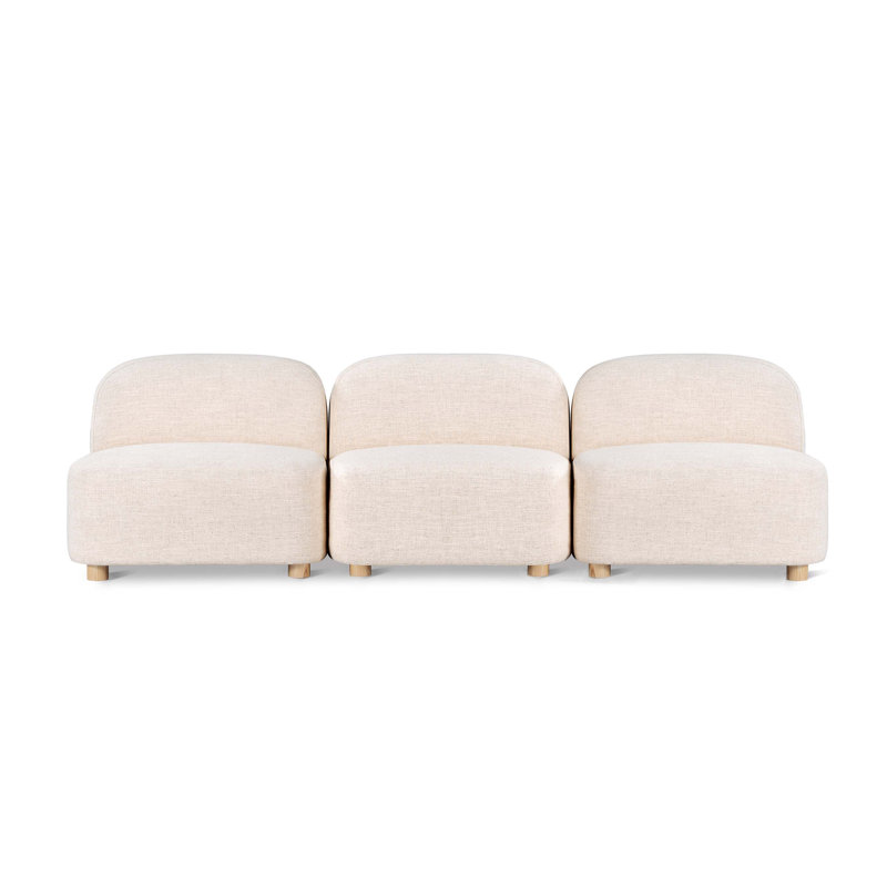Circuit Modular 3-Pc Armless Sofa, Huron Petal Performance Plainweave