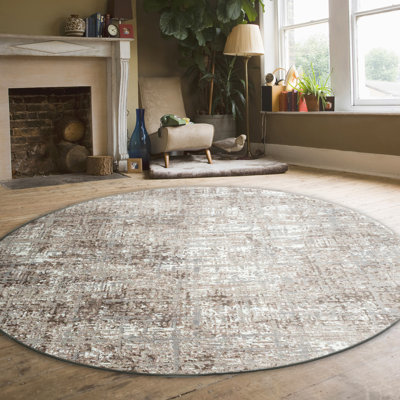 Livigno 1241 Transitional Striated Beige Area Rug
