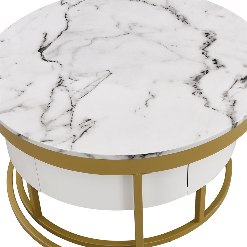 Table basse gigogne 31,5 "avec tiroirs