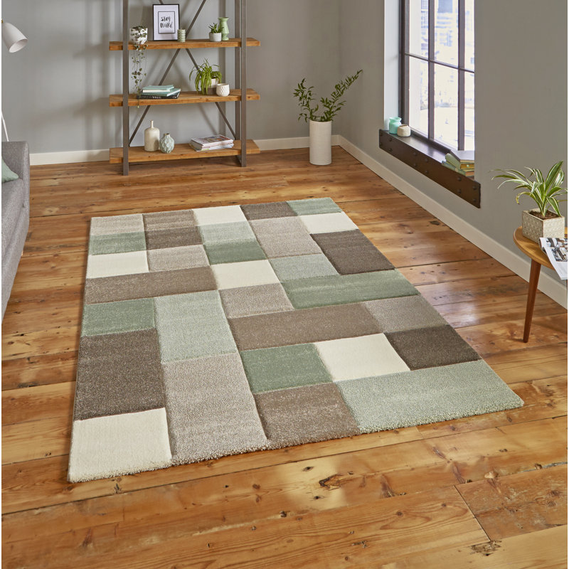 Brooklyn area rug Machine Woven Rectangle Beige/Green, Rectangle 160 x 230cm