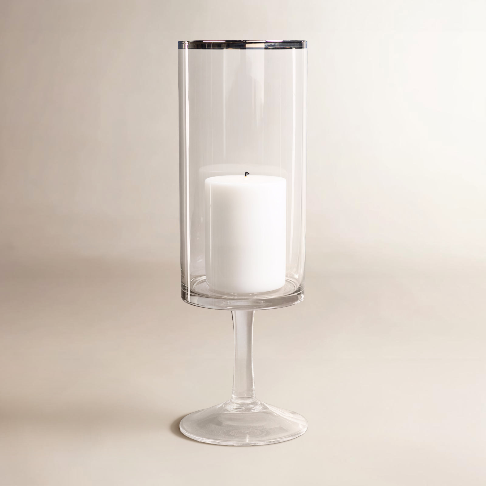 14.5'' H Glass Tabletop Hurricane