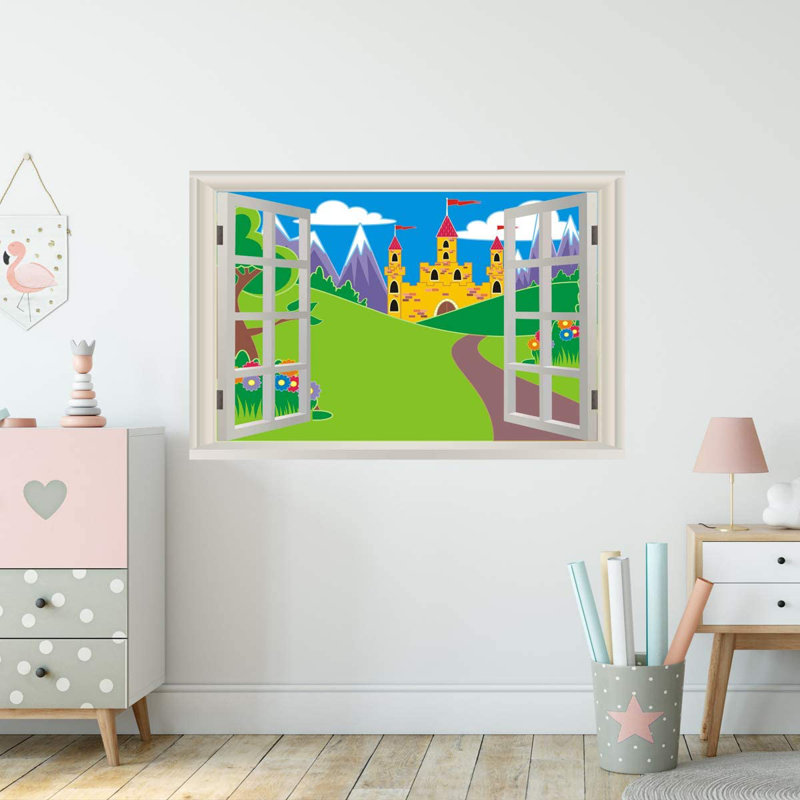 Adhésif décoratif château, H 36 po x l 54 po