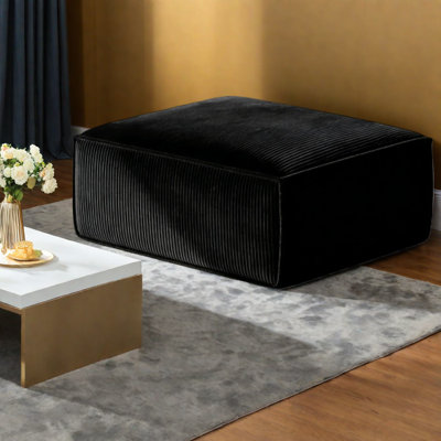 Canapés modulaires noirs modernes, mousse haute densité, idéale pour les espaces familiaux