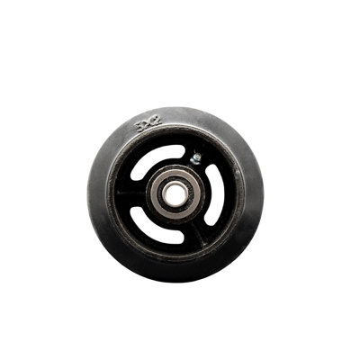 Rubber on Cast Iron Wheel