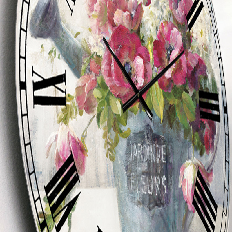 Maison Des Fleurs I - Farmhouse Wall Clock, Small