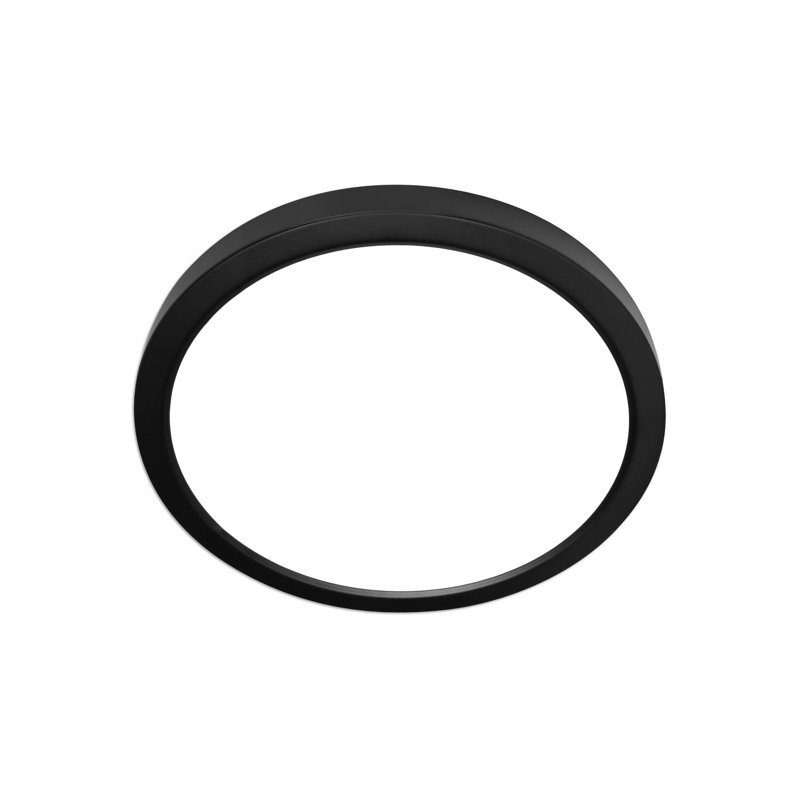 Azahria LED Flush Mount, Black, 0.69" H x 9.2" W x 9.2" D