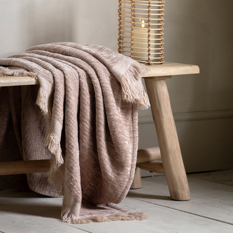 Manosque Throw Blanket, Natural