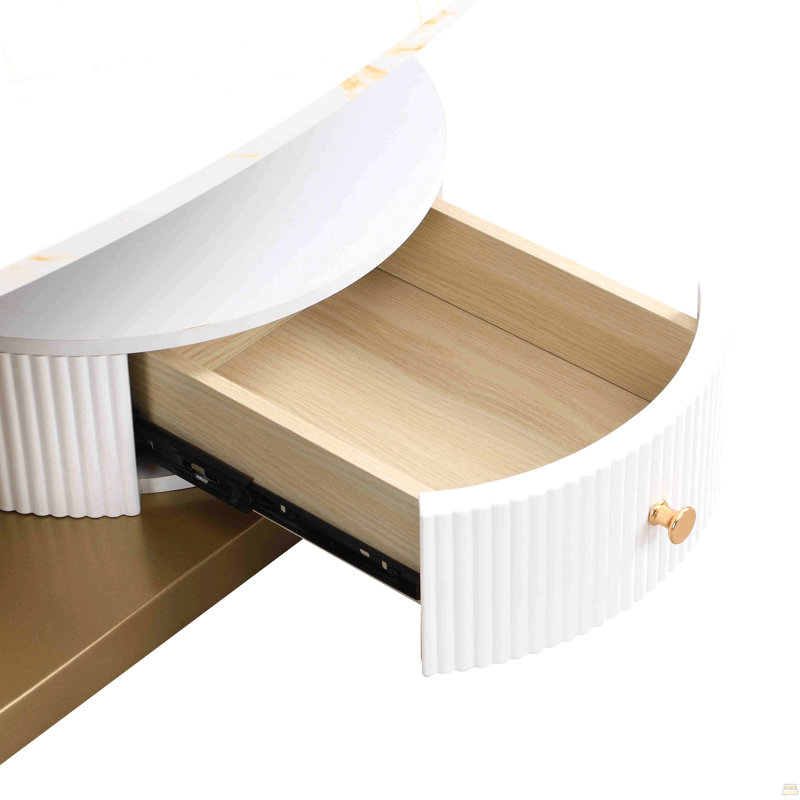 Ensemble de 2 tables basses Modern Modern, Doré