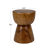Solid Wood Sculptural Hourglass Shape End Table