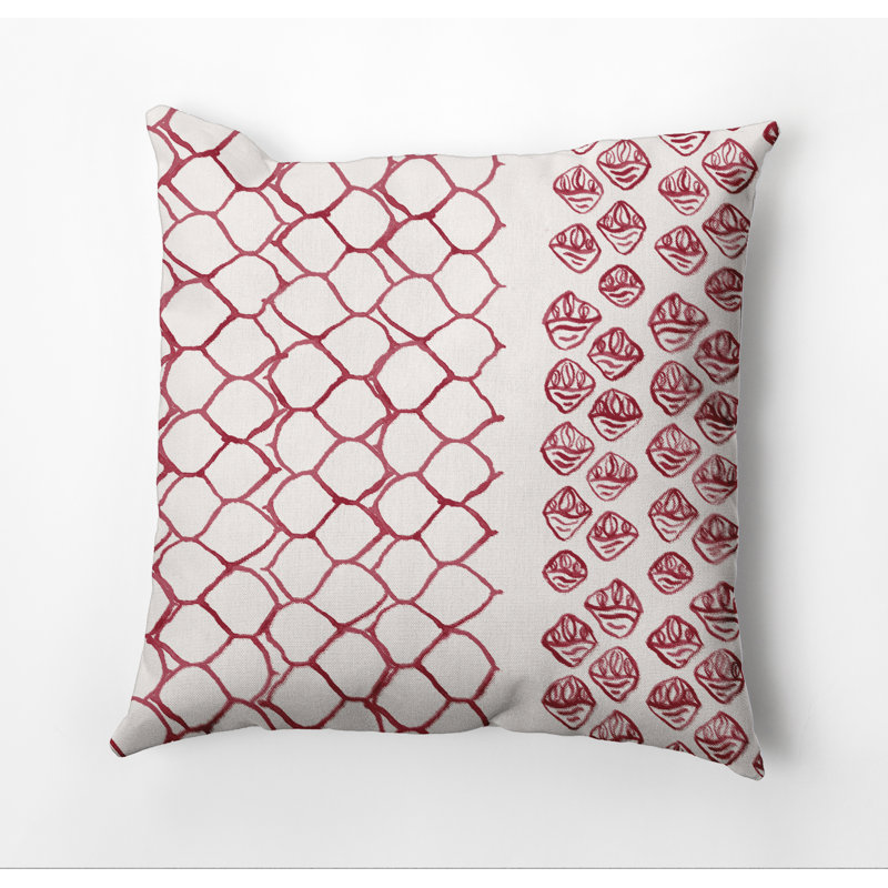 Housse de coussin carré et insert, Rouge, 20 po X 20 po, Oui