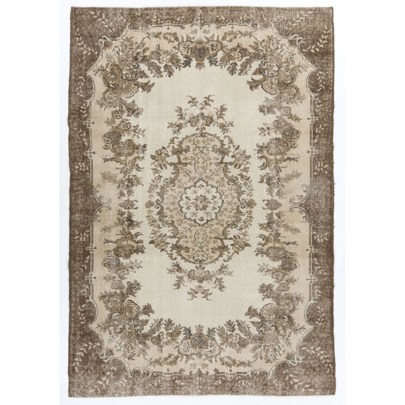 Tapis turc authentique en laine fait à la main avec motif de médaillon