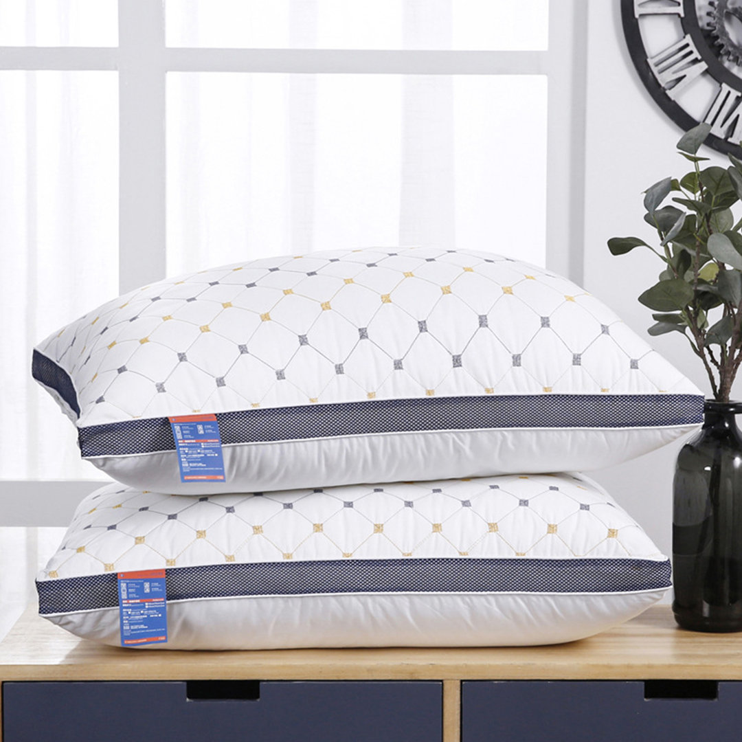 Luxury Pillows for Sleeping Hotel,Breathable Bed Pillow for Side Stomach or Back Sleepers, 48x74cm (Set of 2)