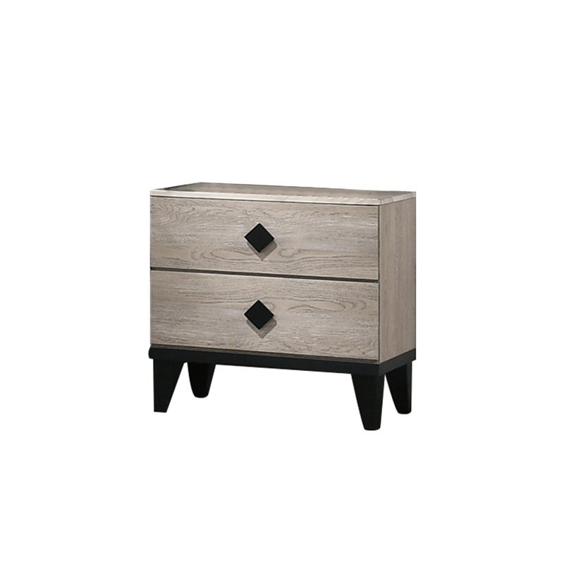 Nightstand With 2 Drawers Storage