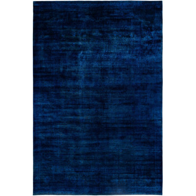 Overdyed One-of-a-Kind 12' 4" X 18' 1" Hand Knotted Area Rug
