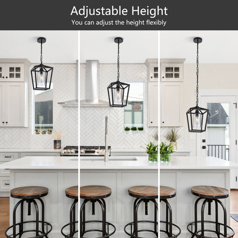 Nauris 1 - Light Matte Black Lantern Pendant