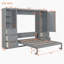 Lit escamotable Murphy avec placard, tiroirs et tablettes-118005179
