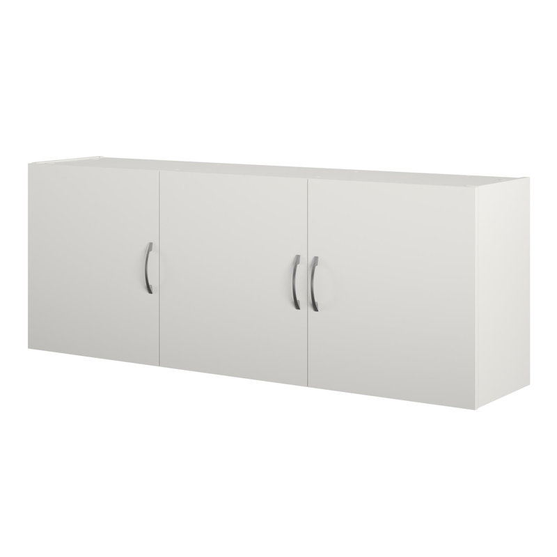 Aleg 54" W Wall Mounted Garage Storage Cabinet, White