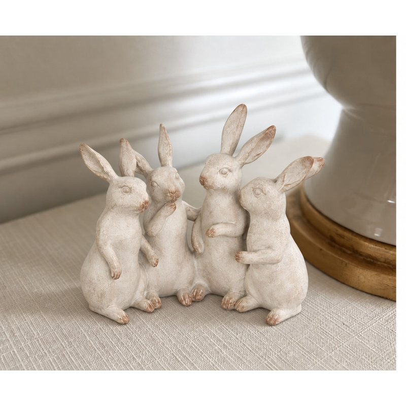 Barraza Resin Bunny Quartet Figurine