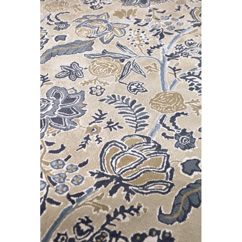 Hand Tufted Floral Area Rug, Rectangle 8'2" x 11'6"