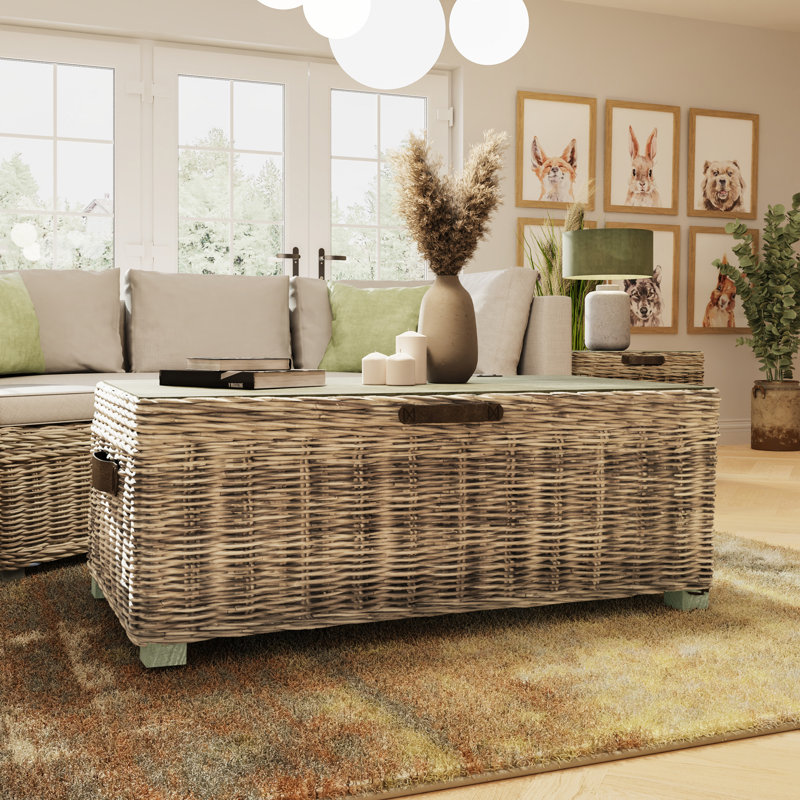 Malaptias Lift Top Block Coffee Table with Storage