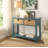 Teal Finish Console Table
