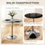 HOMCOM Round Bar Table with Steel Frame for 4-2144257607