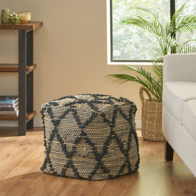 Pouf carré géométrique 16 po
