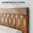 Georgina Solid Wood Platform Bed Frame with Headboard, Mid Century Geometric Pattern-1920968786-1929043789