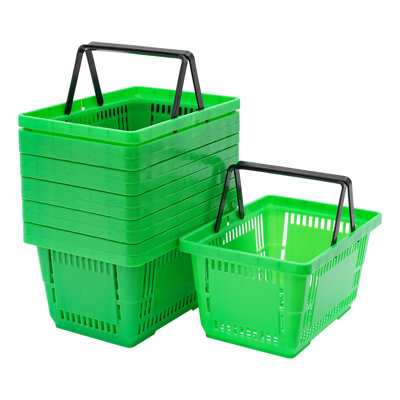 12Pcs 18L Shopping Baskets With Handles