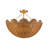 3-Light Rattan Flower-Shape Semi-Flush Mount