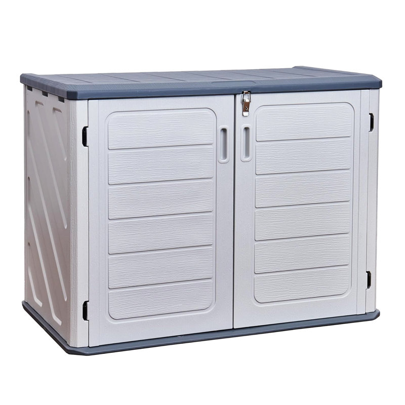 Oseasons 134cm W Polyethylene Plastic Deck Box in Gray