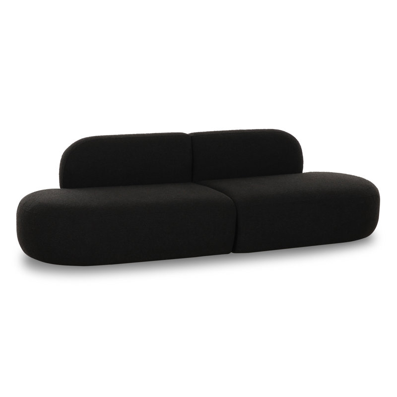 Chrisshawn Black Boucle Sofa