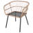 3-piece Metal And Pe Wicker Patio Bistro Set With Soft Cushions