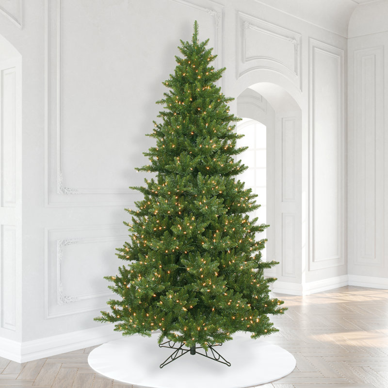 Camdon Fir Green Artificial Christmas Tree with Stand, Unlit, 8.5'