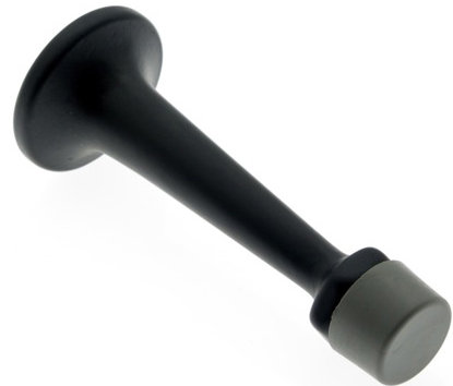 Solid Brass Baseboard Stop, Matte Black