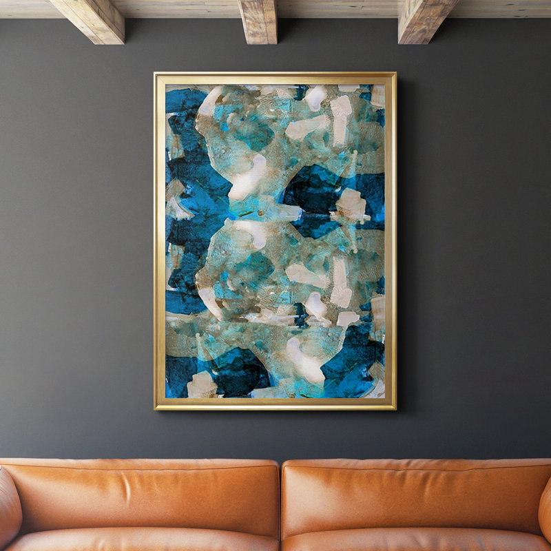 Impasto II, reproduction d'art encadrée, Or, H 30,5 po x l 22,5 po x P 1 po