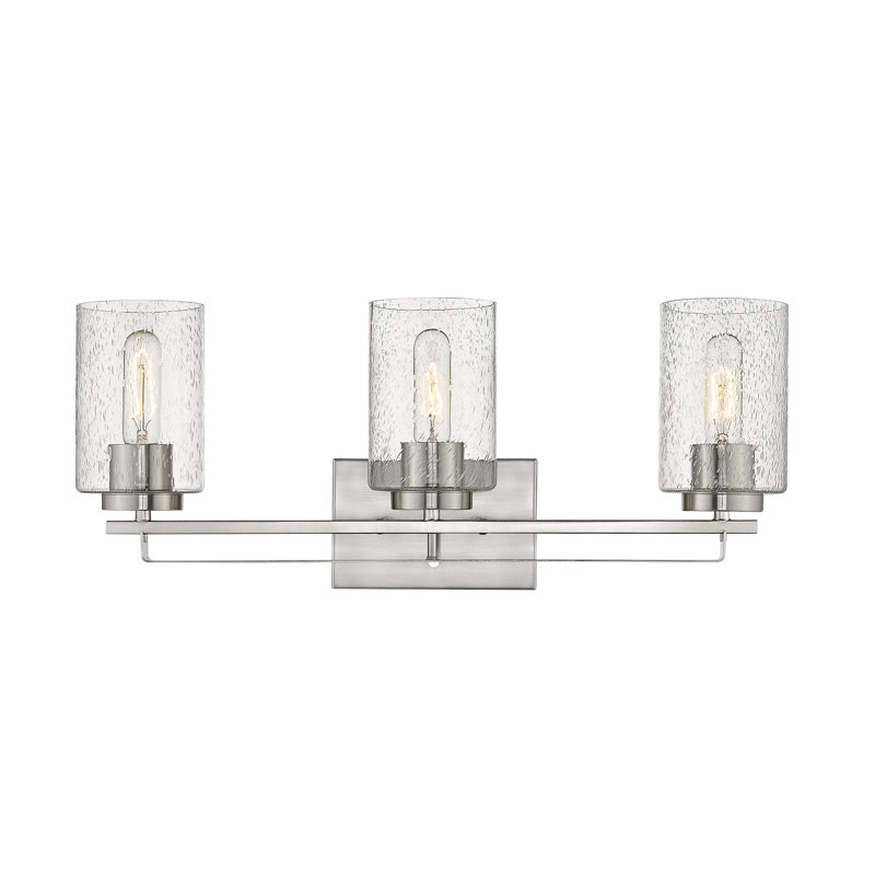 Hoff 3 - Light Dimmable Vanity Light, Satin Nickel