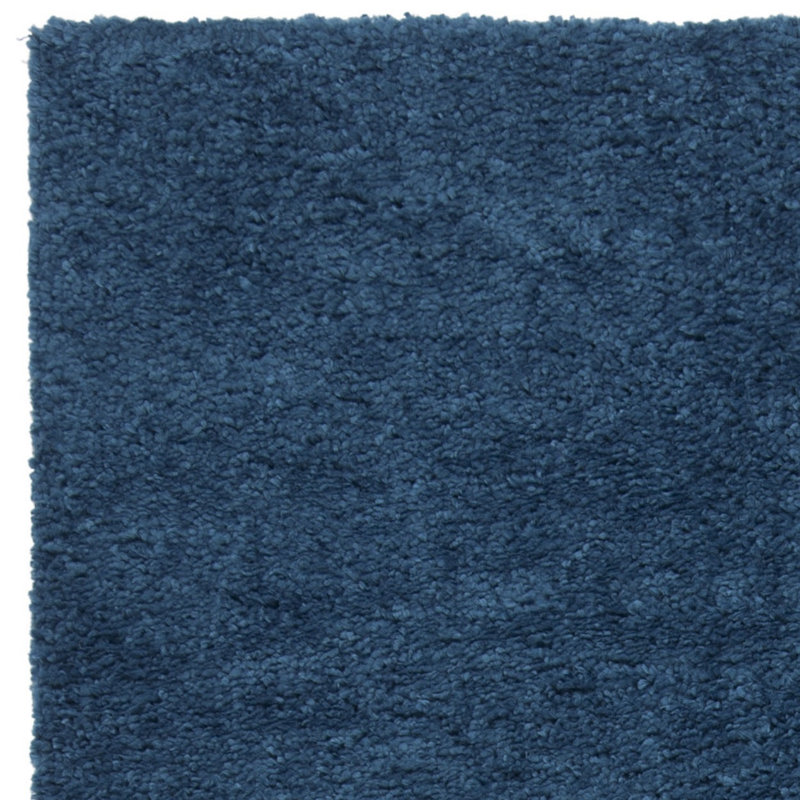 Brittney Performance solid color shag rug, Navy, Rectangle 9 pi x 12 pi