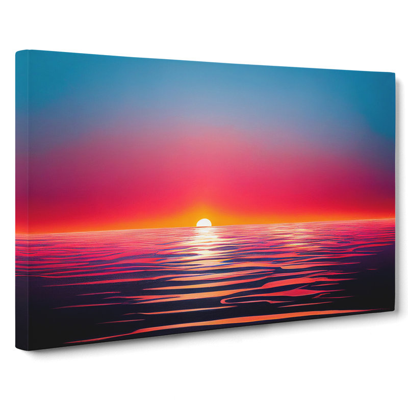 Exciting Sunset Seascape - Wrapped Canvas, 35cm H x 50cm W x 3cm D