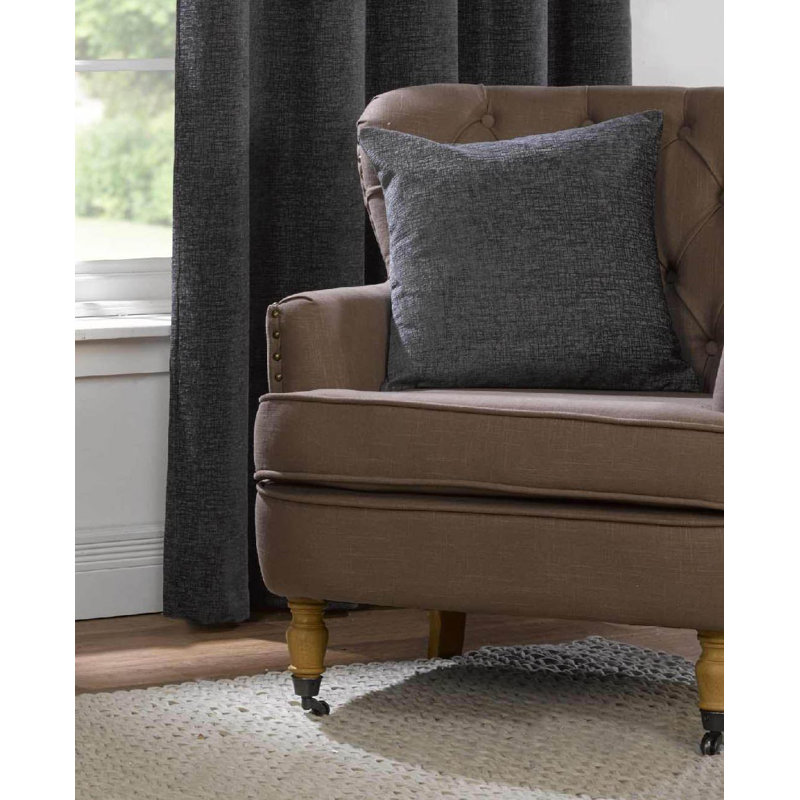 Kellie Square Euro Cushion Cover, Charcoal