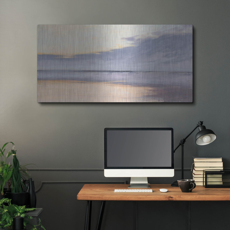 Highland Dunes «Shore» par Julia Purinton, art mural en métal, H 24 po x l 48 po