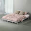 Structure de lit plateforme grise moderne