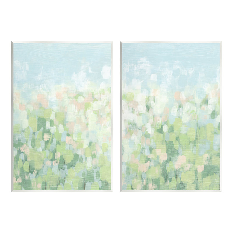 "Stupell Industries", "Meadow Landscape", ensemble de 2 reproductions d'art sur toile par June Erica Vess