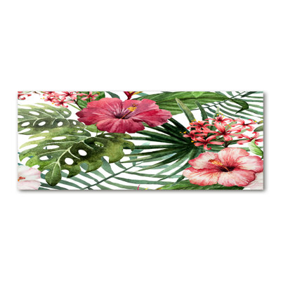 Tropical Flowers - Wrapped Canvas Print