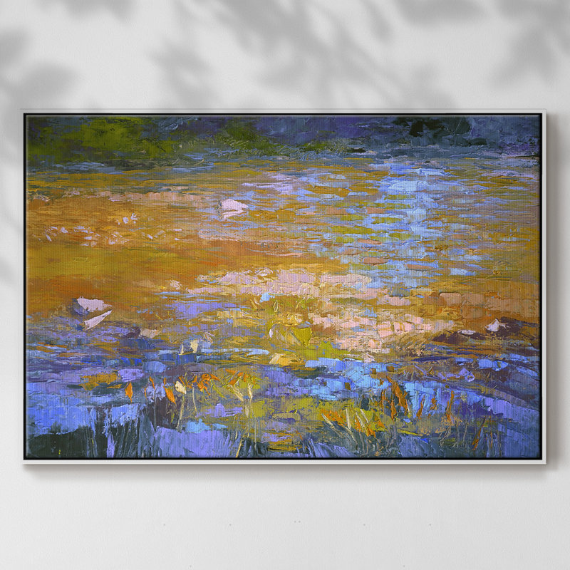 Toile encadrée Indian Summer Premium - prête à être accrochée, Toile avec cadre blanc, H 25 po x l 37 po x P 2 po