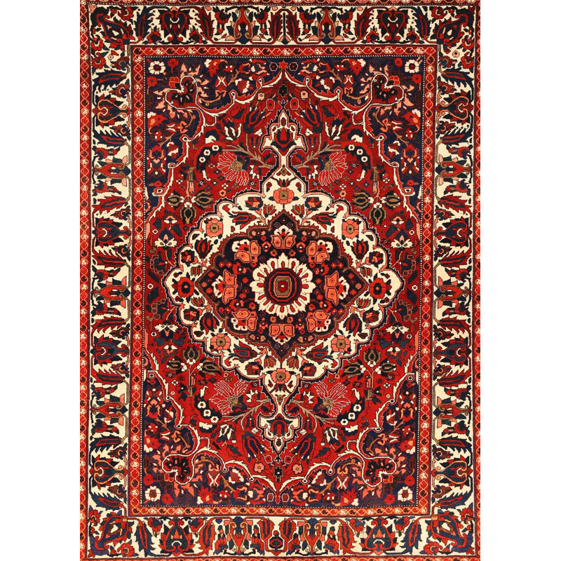 Tapis traditionnel rouge / brun Campeon, Rectangle 2 pi x 4 pi