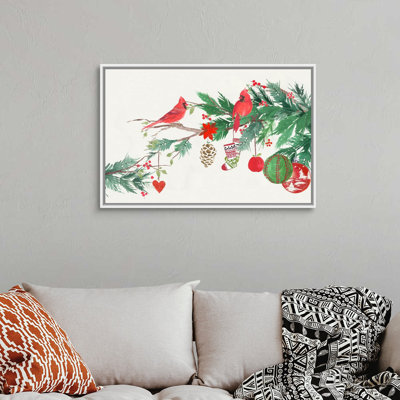 Oiseaux de Noël I - reproduction d'art sur toile
