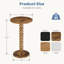 Table d'appoint ronde pour petits espaces, table d'appoint moderne avec pieds en bois massif, table de boissons polyvalente-939827488